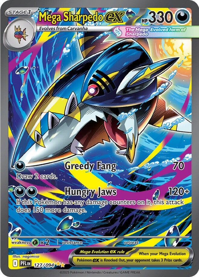 Mega Sharpedo ex 127/094 - Pokémon Phantasmal Flames