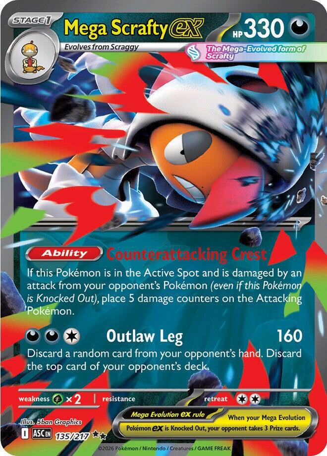 Mega Scrafty ex 135/217 - Pokémon Ascended Heroes