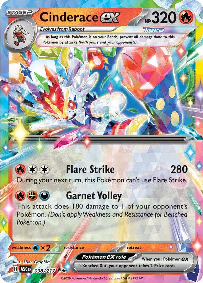 Cinderace ex 038/217 - Pokémon Ascended Heroes