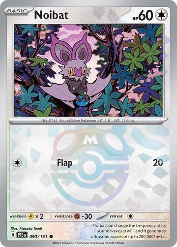 Noibat 090/131 - Pokémon Prismatic Evolutions (Master Ball Holo)