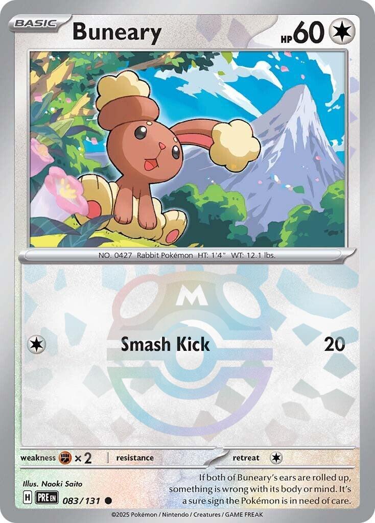 Buneary 083/131 - Pokémon Prismatic Evolutions (Master Ball Holo)