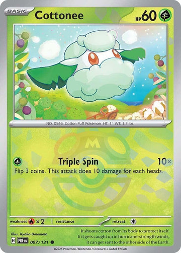 Cottonee 007/131 - Pokémon Prismatic Evolutions