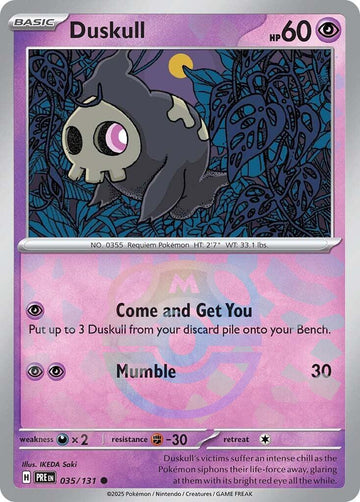Duskull 035/131 - Pokémon Prismatic Evolutions (Master Ball Holo)