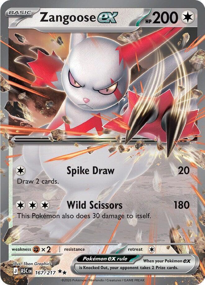 Zangoose ex 167/217 - Pokémon Ascended Heroes