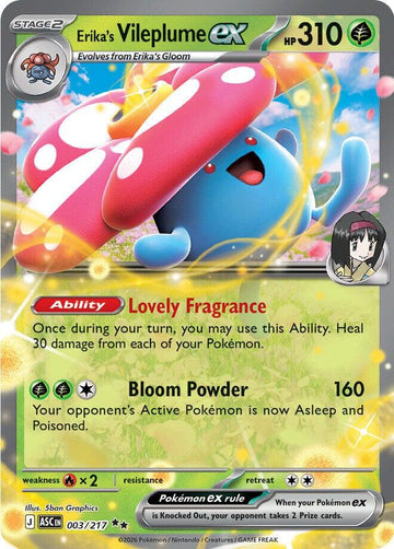 Erika's Vileplume ex 003/217 - Pokémon Ascended Heroes