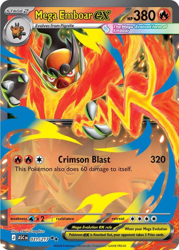Mega Emboar ex 031/217 - Pokémon Ascended Heroes