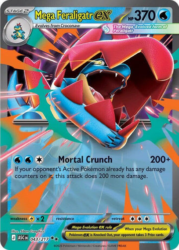 Mega Feraligatr ex 043/217 - Pokémon Ascended Heroes