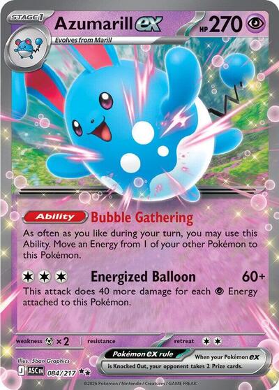 Azumarill ex 084/217 - Pokémon Ascended Heroes