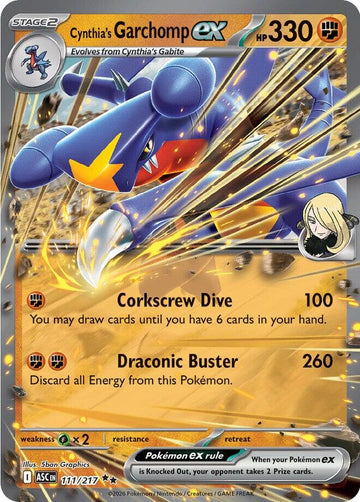 Cynthia's Garchomp ex 111/217 - Pokémon Ascended Heroes