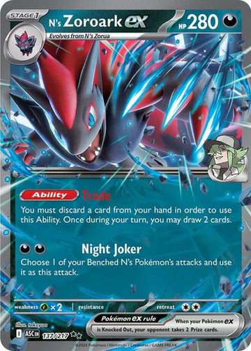 N's Zoroark ex 137/217 - Pokémon Ascended Heroes