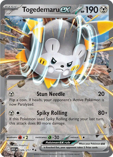 Togedemaru ex 149/217 - Pokémon Ascended Heroes