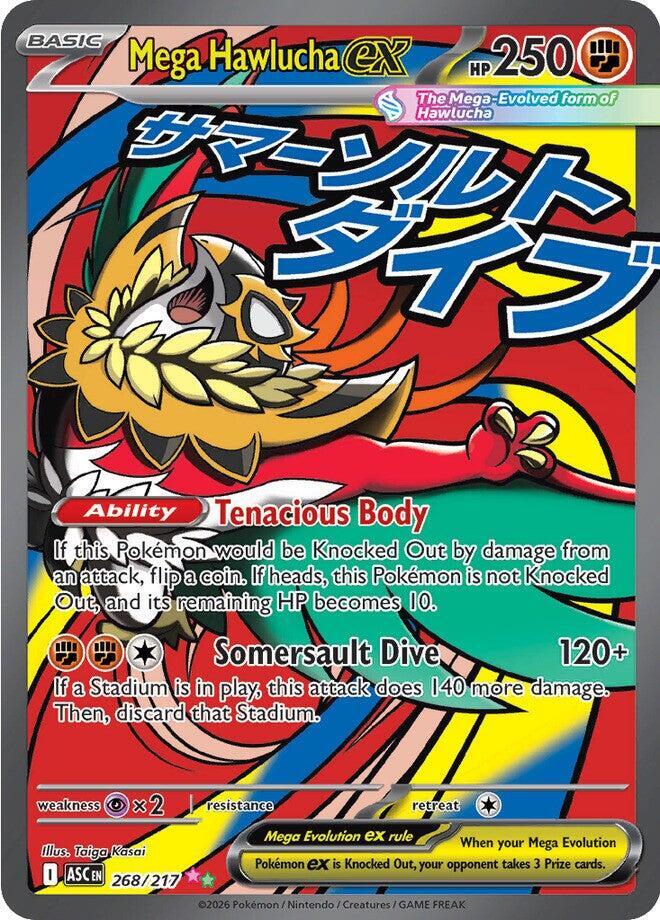 MEGA HAWLUCHA EX 268/217 ASCENDED HEROES POKEMON1