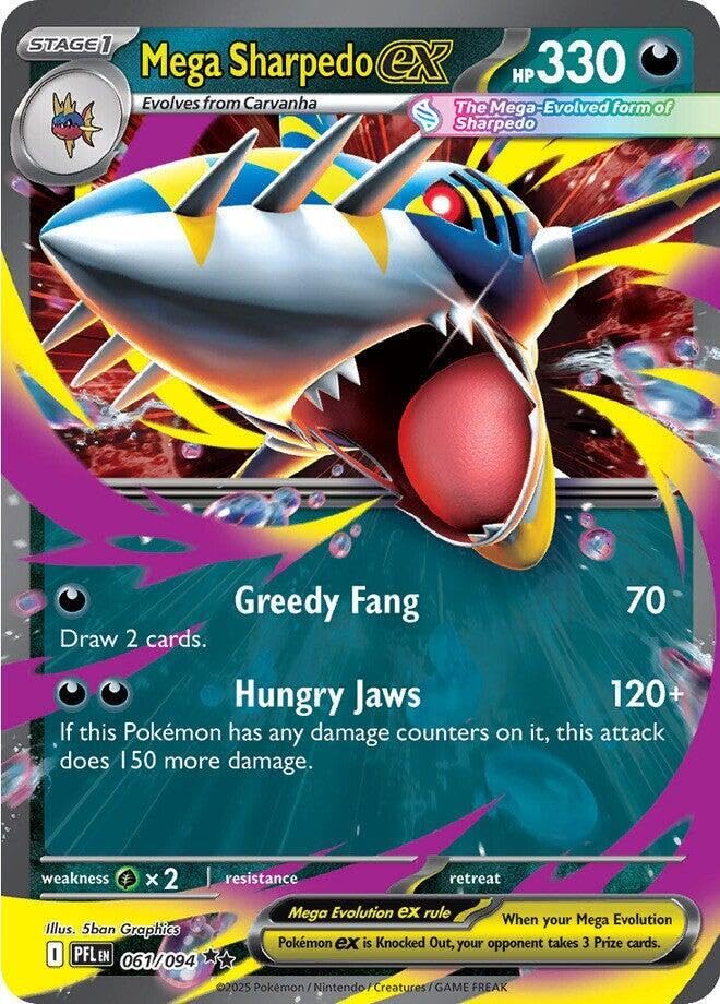 Mega Sharpedo ex 061/094 - Pokémon Phantasmal Flames
