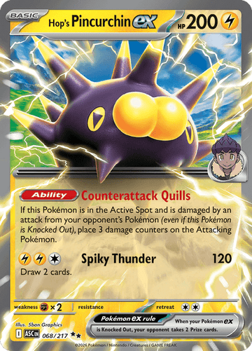 Hop's Pincurchin ex 068/217 - Pokémon Ascended Heroes