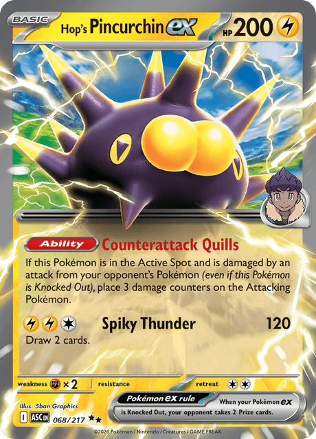 Hop's Pincurchin ex 068/217 - Pokémon Ascended Heroes
