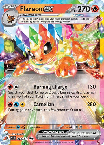 Flareon ex #14 – Pokémon Prismatic Evolutions