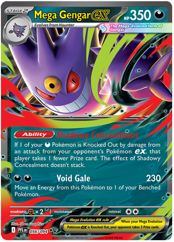 Mega Gengar ex 056/094 - Pokémon Phantasmal Flames