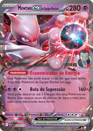 Team Rocket's Mewtwo ex 079/217 - Pokémon Ascended Heroes