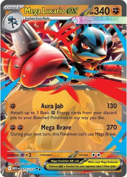 Mega Lucario ex 077/132 - Pokémon Mega Evolution